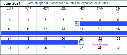 Calendrier en ligne